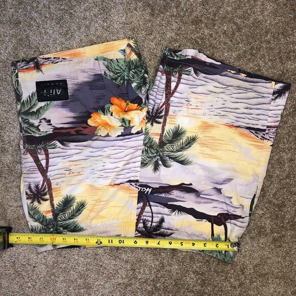 Vtg Ali’i Aloha 80s 90s Tropical Swim Shorts Men’s Drawstring Board Short Trunks - Picture 5 of 6
